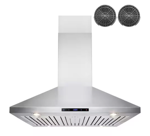 lot 40 image: AKDY - 36 in. Convertible Kitchen Island Mount Range Hood in Stainless Steel
