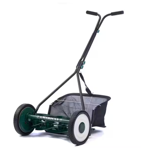lot 41 image: 16 in. 7-Blade Manual Walk Behind Reel Lawn Mower Includes Grass Catcher