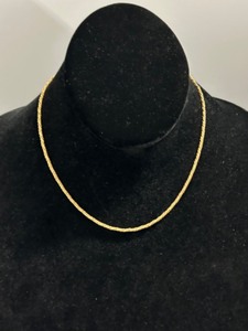 lot 11 image: 14k Gold Rope Chain Necklace Italy 6.1gms