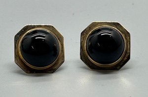 lot 24 image: Vintage 14K Gold Octagonal Earrings 6.7