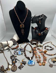 lot 51 image: Collection of Handmade Artisan Jewelry including Necklaces and Bracelets
