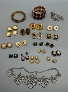 lot 59 image: Collection of Assorted Costume Jewelry Including Necklaces, Earrings, and Bracelets