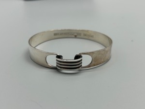 lot 75 image: Rare Erik Granit & Co Sterling Silver 925 Modernist Bracelet Finland Artist