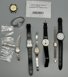 lot 86 image: Set of 7 Mixed Womens & Mens Wristwatches Including SEIKO, Winthrop & Pulsar All Not Tested
