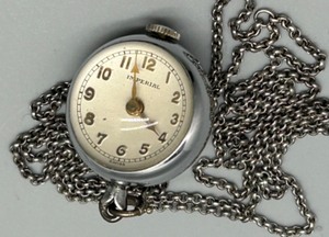lot 87 image: Vintage Imperial Bubble Skeleton Watch with Sterling Silver Chain
