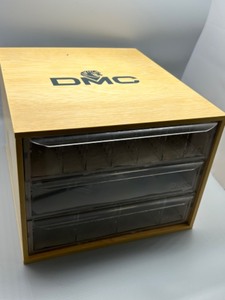 lot 150 image: DMC Wooden Thread Storage Cabinet with Acrylic Drawers