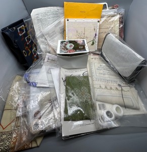 lot 190 image: Huge Collection of New, Finished & Partially finished Embroidery and Needlework Kits with Accessories