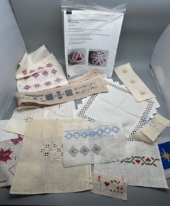 lot 201 image: Assorted Needlework and Embroidery Sampler Pieces