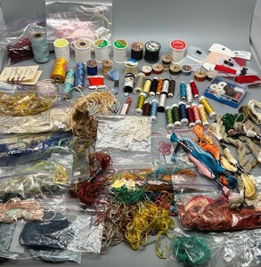 lot 209 image: Extensive Collection of Assorted Embroidery Floss and Sewing Thread Silk, Cotton Perle & More