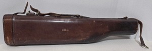 lot 261 image: Vintage Kennedy Bros. Leather Double-Barreled Shotgun Case