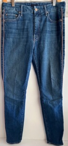 lot 298 image: Mother Denim Womens Jeans Size 30 Blue with Side Stripe