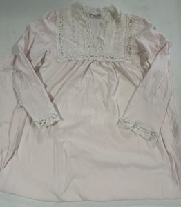 lot 312 image: Vintage CHRISTIAN DIOR Lingerie Nightgown - Size Large, Pink Velour with Lace Details