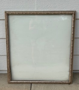 lot 329 image: Vintage Ornate Very Large Picture Frame with Glass Pane 36 x 40