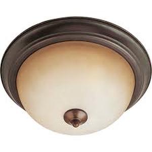 lot 19 image: Maxim Lighting Essentials 1Light Flush Mount  Model 5840WSOI