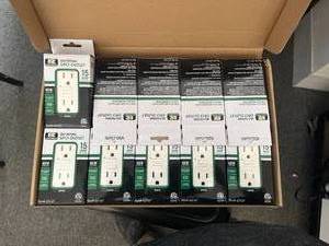 lot 37 image: EZ-GFCI Ground Fault Circuit Interrupters (10-Pack)  MSRP $179.00