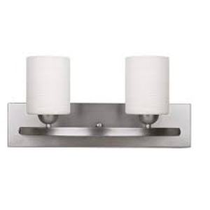lot 57 image: Hampton 2Light Bathroom Vanity Light  Brushed Pewter