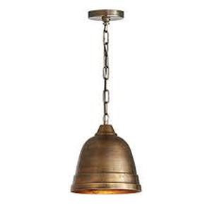 lot 42 image: Capital Lighting Sedona Small Dome Pendant  Oxidized Brass Finish