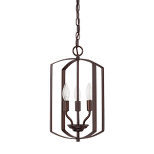 lot 77 image: HomePlace Lighting 3Light Foyer Fixture  (Bronze Finish)