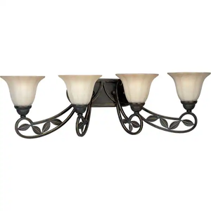 lot 102 image: Progress Lighting Jardin 4-Light Vanity Fixture  Espresso Finish
