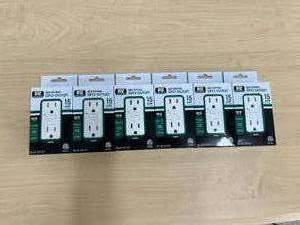 lot 73 image: EZ-GFCI Ground Fault Circuit Interrupters (6-Pack)  MSRP $179.00