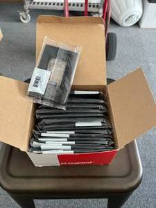 lot 142 image: Legrand TP26-BK 20-Pack  Black Decorator Wall Plates