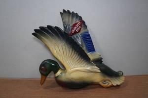 Vintage Grain Belt Beer Chalkware Mallard