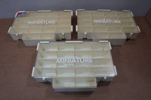 lot 67 image: 3 Miniature Diecast Car Storage Containers