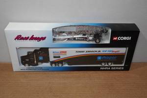 lot 84 image: Race Image 184 Scale Diecast Transporter & Dragster Set - Mopar