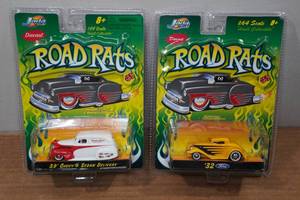 lot 91 image: 2 Jada Road Rats 164 Scale Model Cars - 39 Chevy & 32 Ford