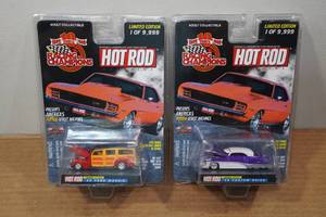 lot 95 image: 2 Racing Champions Hot Rods - 40 Ford Woodie & 49 Custom Buick