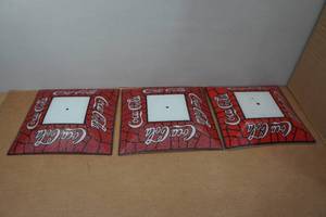 lot 101 image: 3 Vintage Coca-Cola Lamp Shades