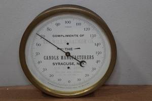 lot 108 image: Antique Brass Candle Wax Themometer