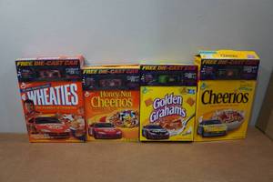 lot 130 image: Vintage Cereal Boxes with Free Diecast Cars Included