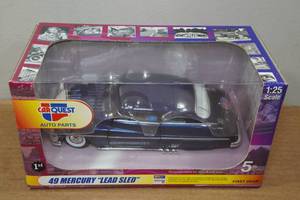 lot 157 image: Car Quest 49 Mercury Lead Sled 125 Scale Model Car