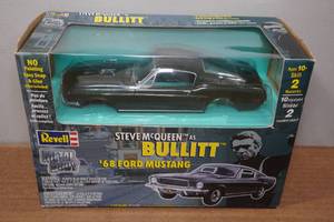 lot 192 image: Revell Metal Body Steve McQueen 68 Ford Mustang 125 Scale Model Building Set