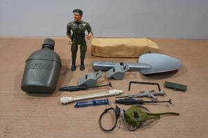 lot 240 image: Vintage Rambo Figure with GI Joe Accessories