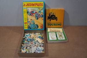lot 247 image: Vintage Jr Jigsaw Puzzle and Automobile Card Game