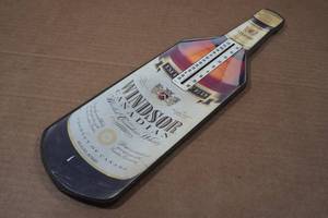 lot 253 image: Windsor Canadian Whiskey Wooden Sign with Thermometer