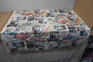lot 292 image: Vintage Style Printed Fabric - CB Radio