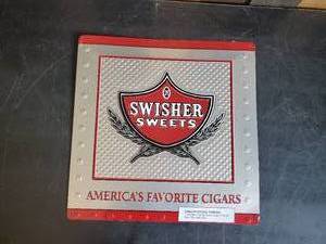 lot 63 image: Vintage Swisher Sweets Americas Favorite Cigars Tin Sign  Nice