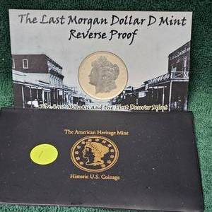 lot 1 image: 1921-D The Last Morgan Dollar D Mint, Reverse Proof