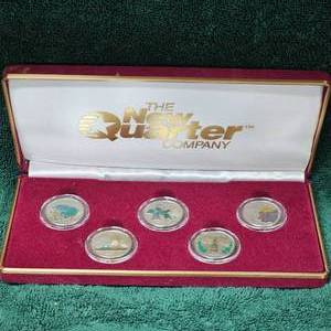lot 33 image: 2000 Set of Colored Quarters 25c