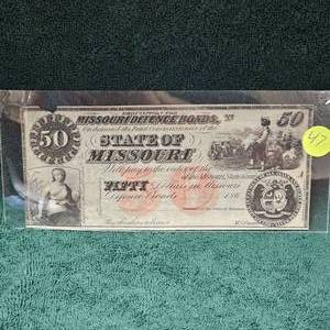 lot 47 image: State of Missouri Defense Bond of 50