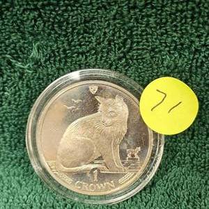 lot 71 image: 1990 Crown Cat Coin Capsulated