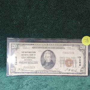 lot 79 image: 1929 Northwestern National Bank of Litchfield, MN
