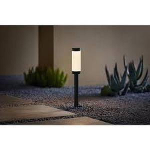 lot 12 image: Hampton Bay 100 Lumen Low Voltage Black Integrated LED Outdoor Bollard Light Customer Returns See Pictures