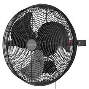 lot 61 image: Hampton Bay 18 in. 3-Speed High Velocity Black Wall Mount Fan with 3 Blades Customer Returns See Pictures