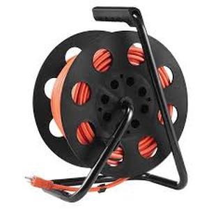 lot 65 image: SVOPES Extension Cord Reel, 100 ft., 12 Gauge3-Conductor, Max 15 Amps, 12 Amp, Retractable, Extension Cord Reel with 4 Outlets   Customer Returns See Pictures