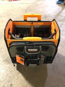 lot 4 image: Pro-Grade 16 in. Open Top Rolling Tool Bag Customer Returns See Pictures