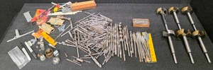 lot 188 image: ToolBox full of drill bits. Forstner bitsSpade bits